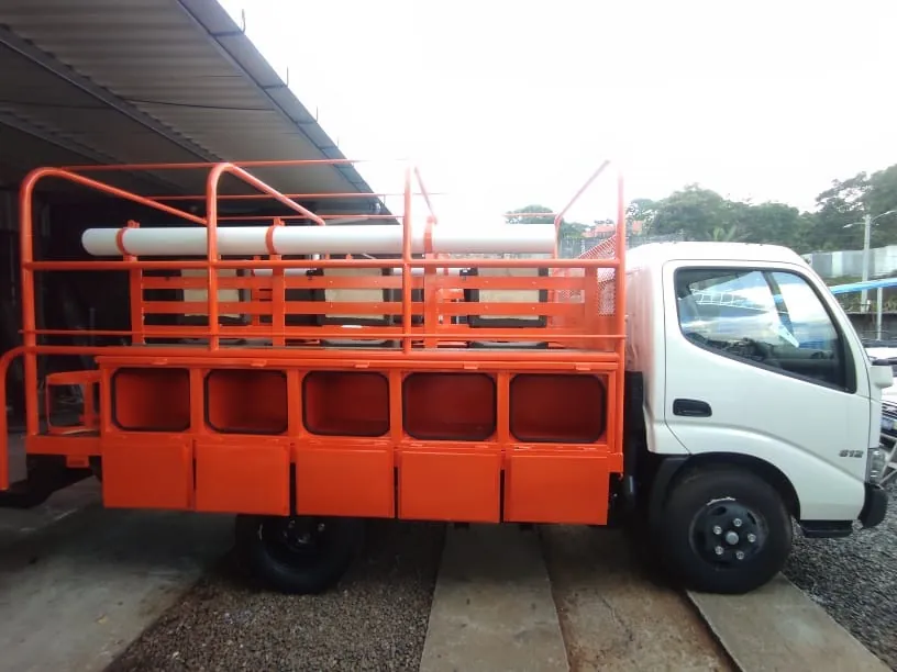 Camión especial Hino con carrocería fabricada por La Furgonera